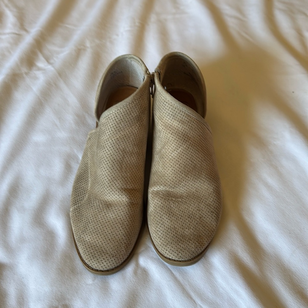 Beige booties.   Size 8